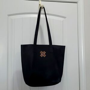 Rustic Cuff Black Suede Leather Tote/Weekender